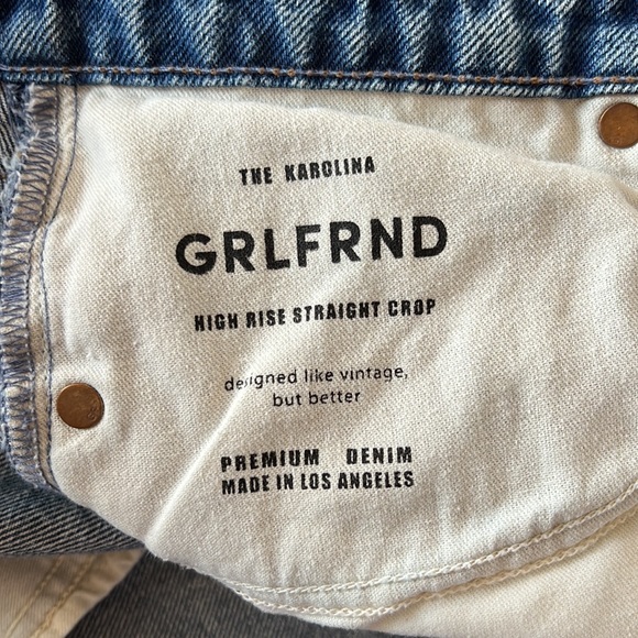 GRLFRND DENIM | The Karolina High Rise Straight Crop in Larchmont - Picture 7 of 12